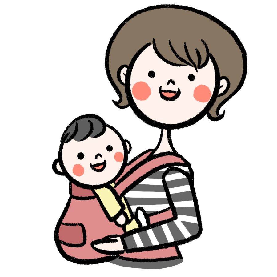 抱っこ紐デビュー