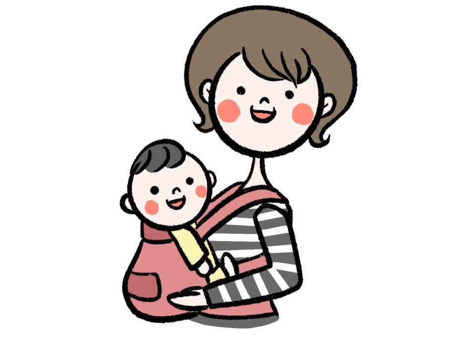 抱っこ紐デビュー
